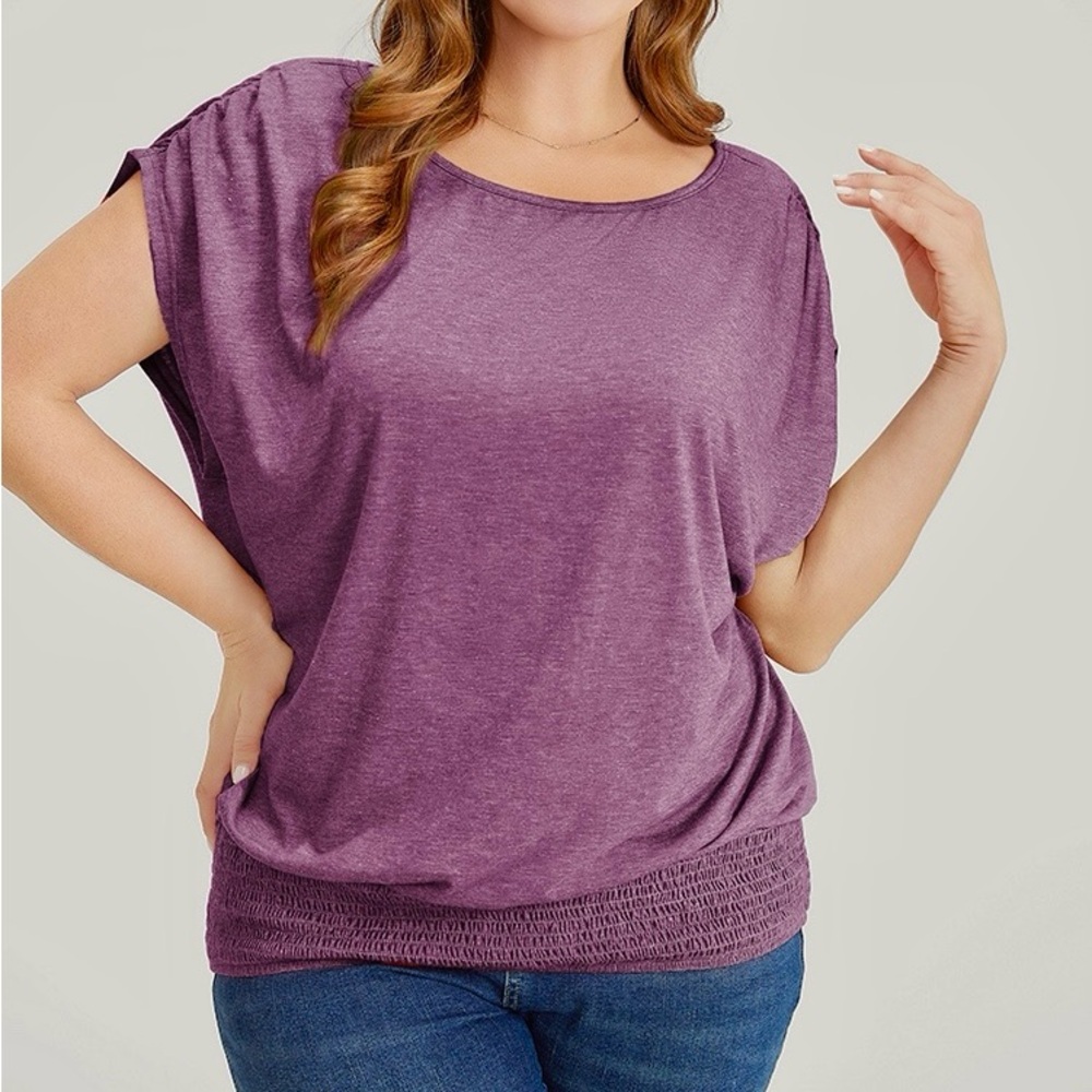 BloomChic Purple Dolman Sleeve Relaxed Tee